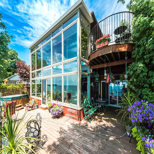 Outdoor glass room aluminum and glass sunroom used sunroom