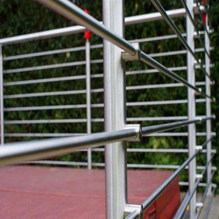 Modern cheap stair railing design with rod bar railing stainless steel railing