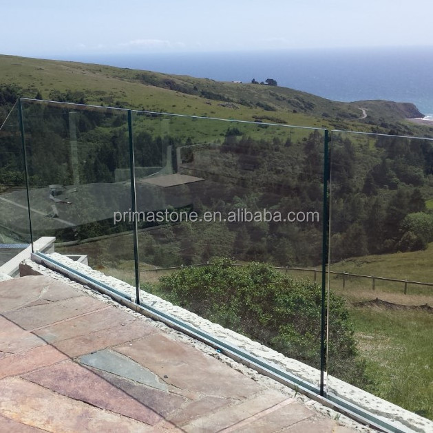 plexiglass railing guard rail on porches u channel glass balustrade