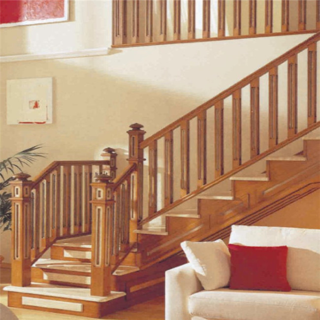 Indoor Low Cost Curved Steel Wood Staircase Design With Wooden Railing