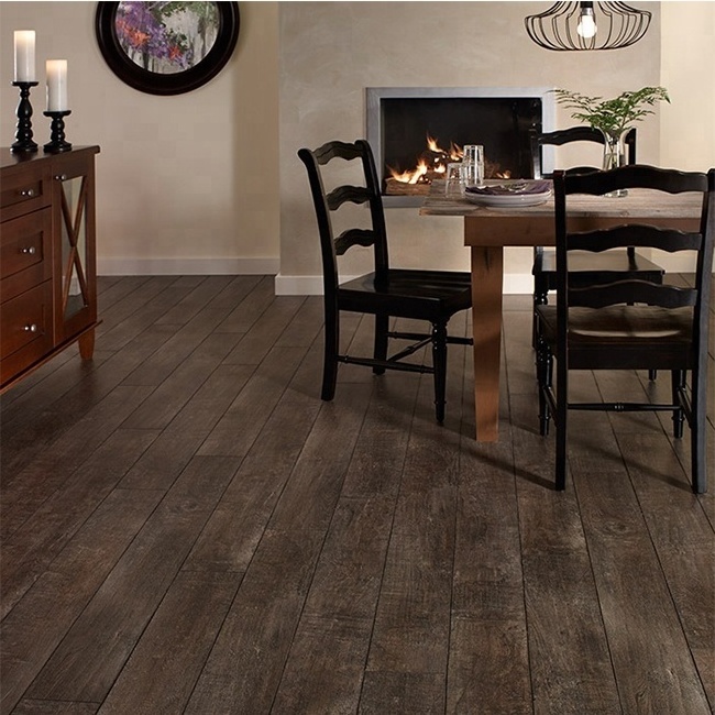 Grey oak solid wood flooring brushed surface wooden flooring