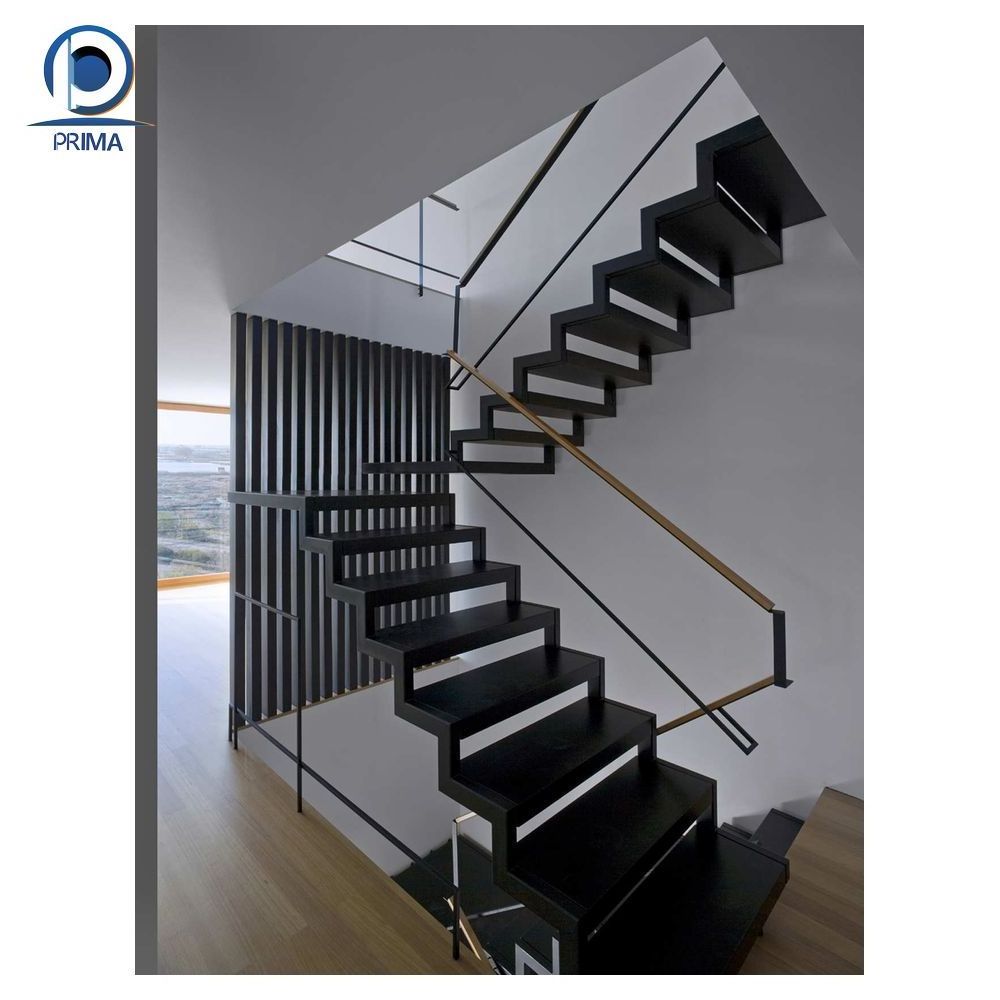 Exterior mild steel stairs wrought iron stairs outdoor metal fire escape staircase