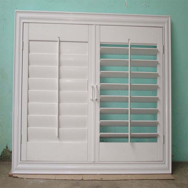 Aluminum window plantation shutters aluminum window fire mirror shutters