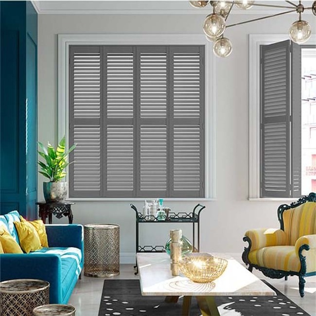 Aluminum window plantation shutters aluminum window fire mirror shutters