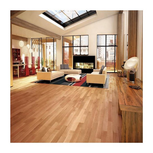 Grey oak solid wood flooring brushed surface wooden flooring