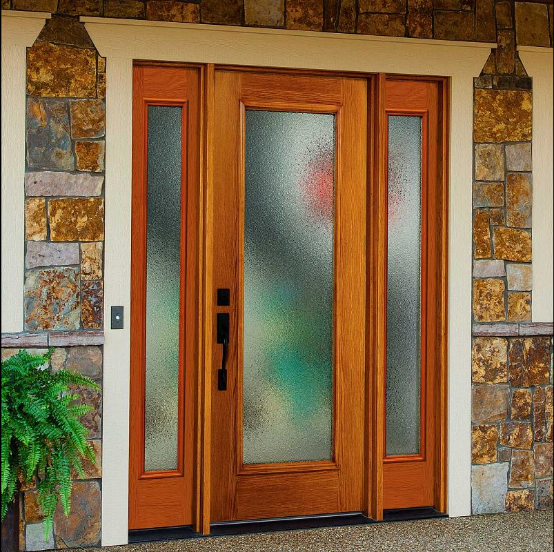 Prettywood Solid Core Veneer Modern Home Wooden Exterior Pivot Doors Design For Sale