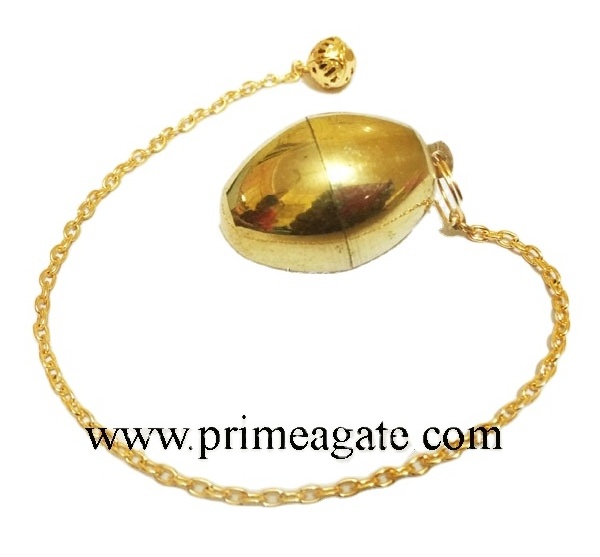 Wholesale Golden Egg Shape Metal Pendulum : | Buy Direct Metal Pendulums From INDIA