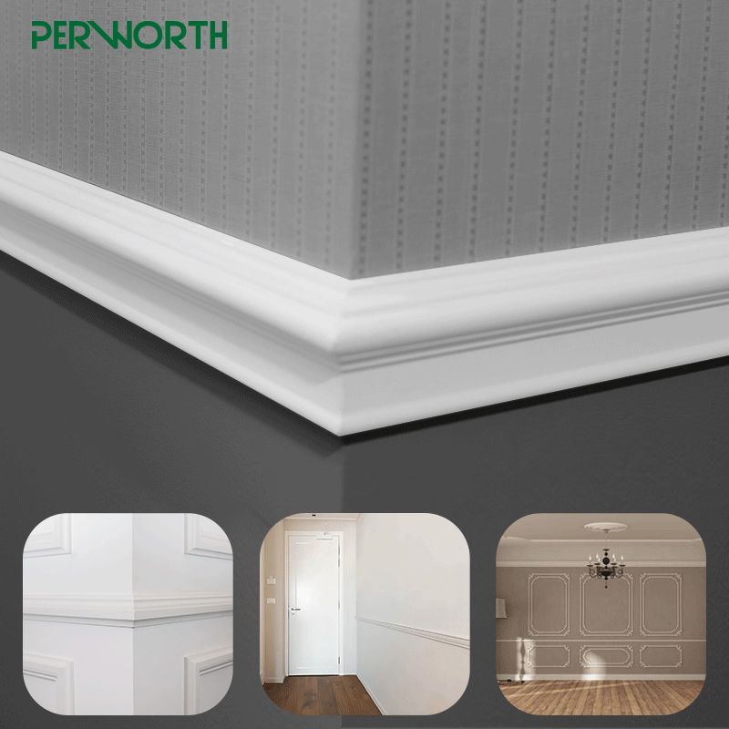 Chinese wholesale MDF HDF Pine wood trim molding for wall decorative cornice molding wainscoting