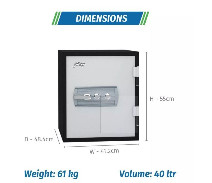 fire resistant lockable safe fireproof for  storage money file document from India Branded Safe