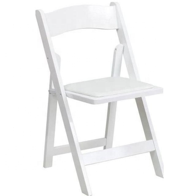 white Resin folding wedding chairs