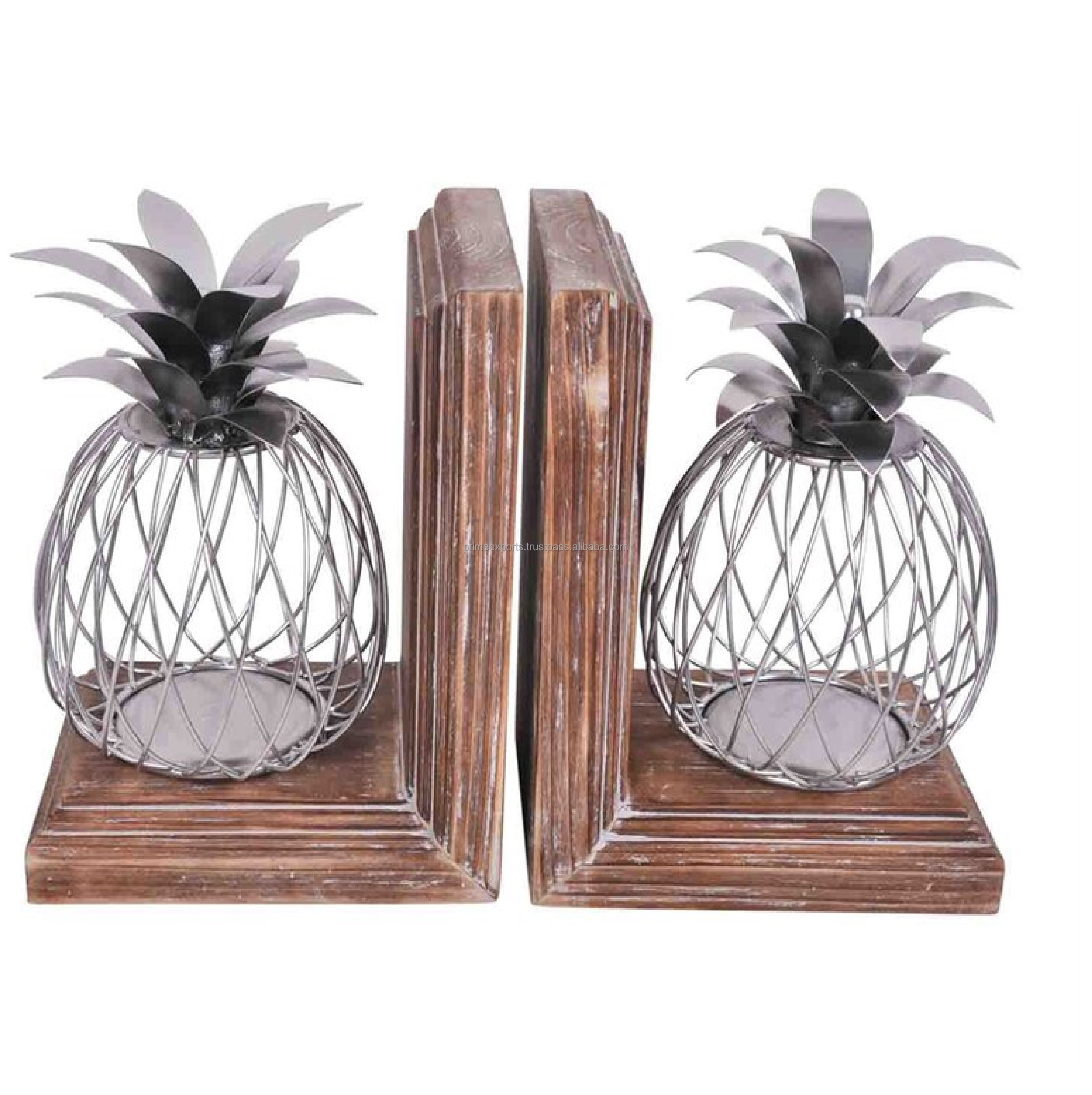 Ultra premium silver fruits apple with black mdf decorative bookend for home study room library and office decor