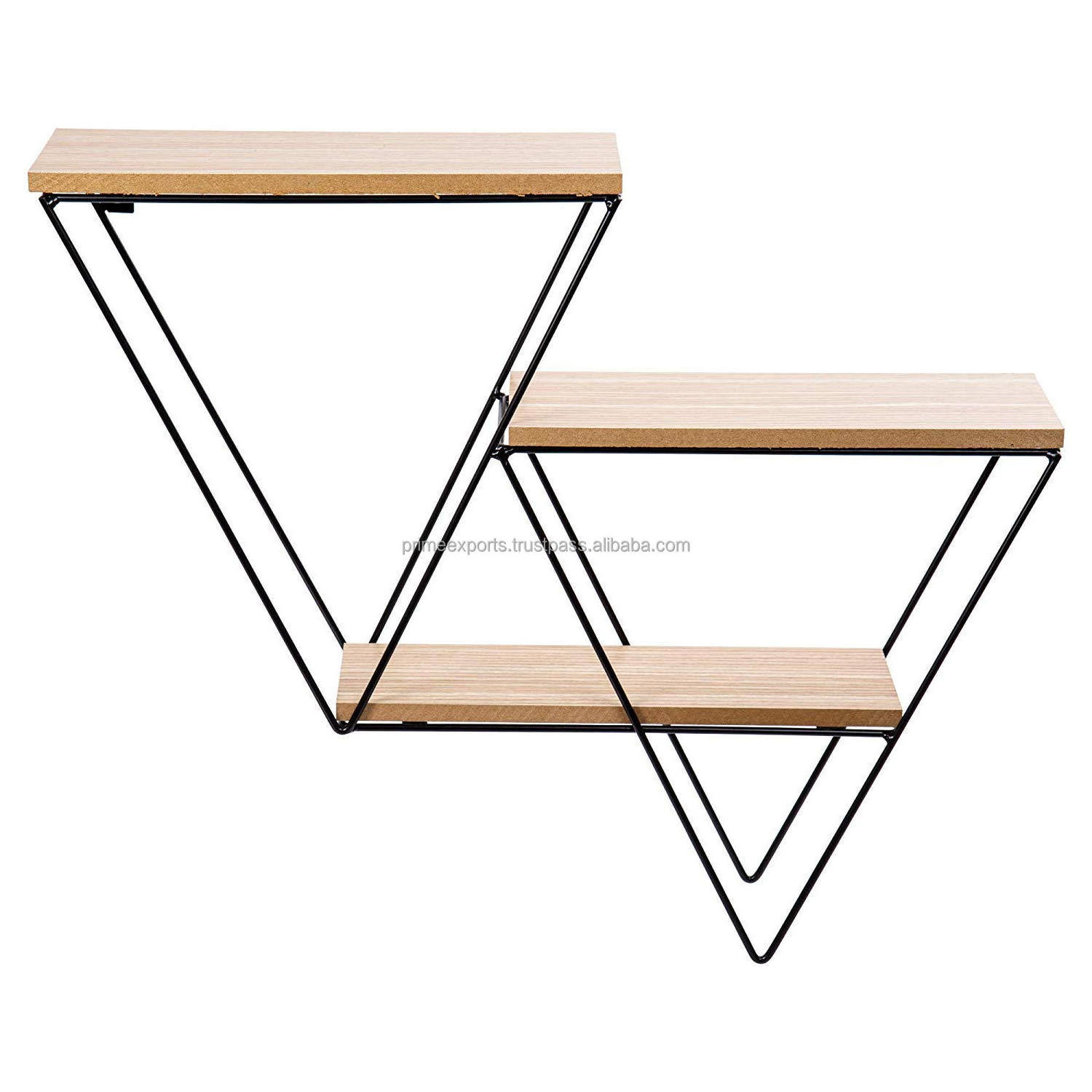 New geometrical shapes design wall shelf rack triangle shape wall shelf rack Scandinavian and European wall shelf rack