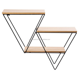 New geometrical shapes design wall shelf rack triangle shape wall shelf rack Scandinavian and European wall shelf rack