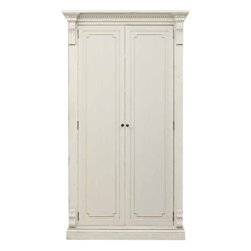 High-quality supplier antique French provincial style hand carved 2 doors wooden Armoire