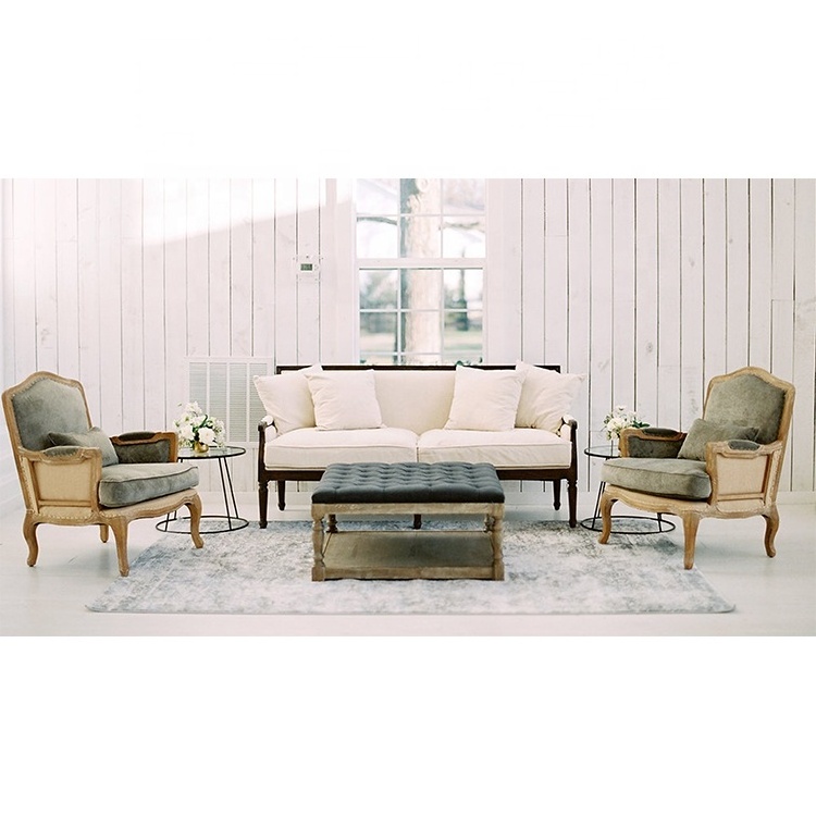 Hot Selling Farmhouse French Country style  Rustic Style event sofa