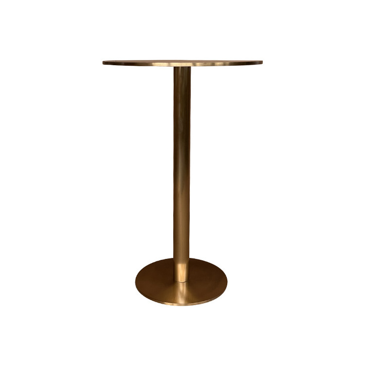 Cheaps Wholesale classical design skinny base round top metal event cocktail table