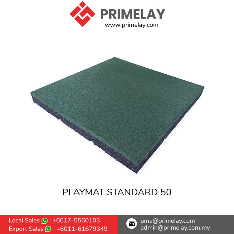 50mm Thickness High Quality Durable Outdoor Rubber Flooring Playmats | Playmat SQ 50 for Industrial Floor, Patio