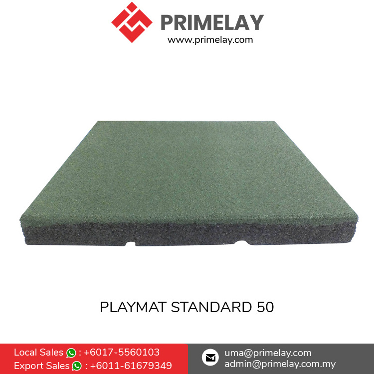 50mm Thickness High Quality Durable Outdoor Rubber Flooring Playmats | Playmat SQ 50 for Industrial Floor, Patio