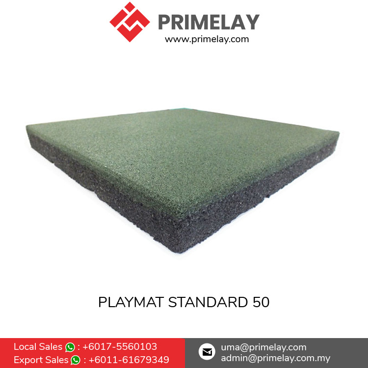 50mm Thickness High Quality Durable Outdoor Rubber Flooring Playmats | Playmat SQ 50 for Industrial Floor, Patio