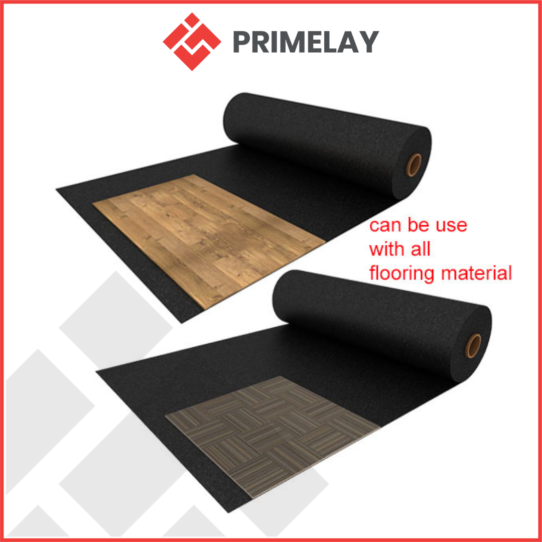 Acoustic Underlay for Hard Wood Flooring Malaysian Made Rubber Floor Underlay