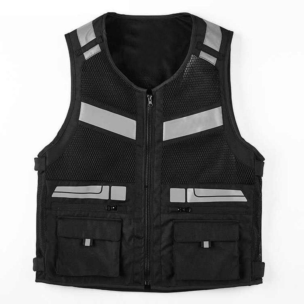 Black Color Green Straps Style Reflective Vest