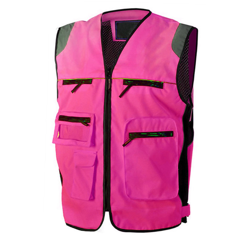 Black Color Green Straps Style Reflective Vest