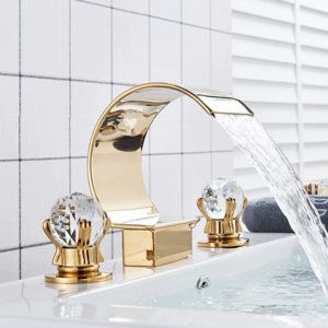 Modern Luxury Art Basin Sink Faucet Bathroom Mixer Tap Waterfall Water Faucet For Hotel Bathroom