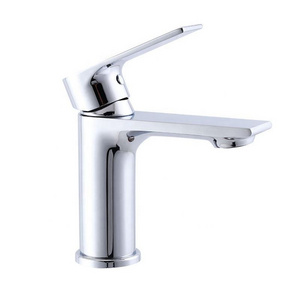 MKT-90611 oem odm wholesales single lever deck mounted chromed hot and cold wash basin faucet water tap for bathroom