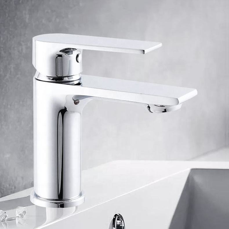 MKT-90611 oem odm wholesales single lever deck mounted chromed hot and cold wash basin faucet water tap for bathroom