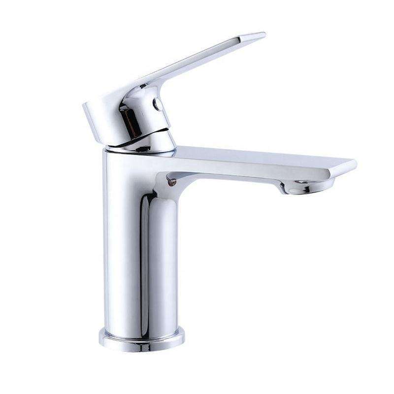 oem odm wholesales single lever deck mounted chromed handle hot cold water mixer bathroom basin faucet