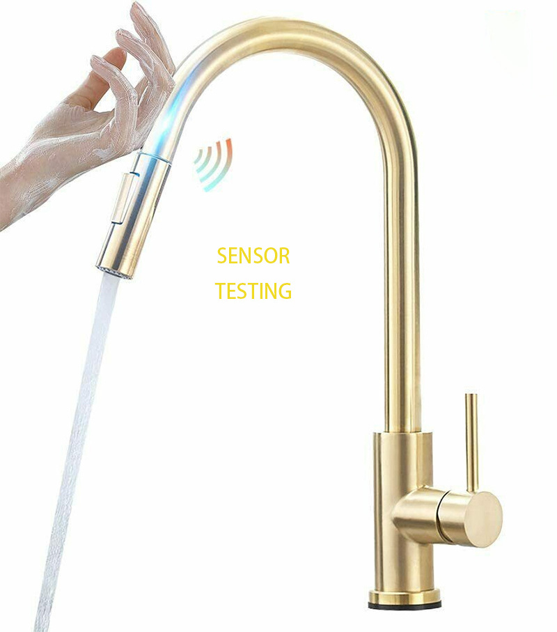 High Quality Touchless Steel Smart Pull Down Automatic Sensor Faucet Pull Out Kitchen Bath Basin Faucet Sink Water Tap