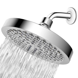 Luxury saving water rain shower 6 inch full chrome bathroom shower head high pressure rainfall shower head