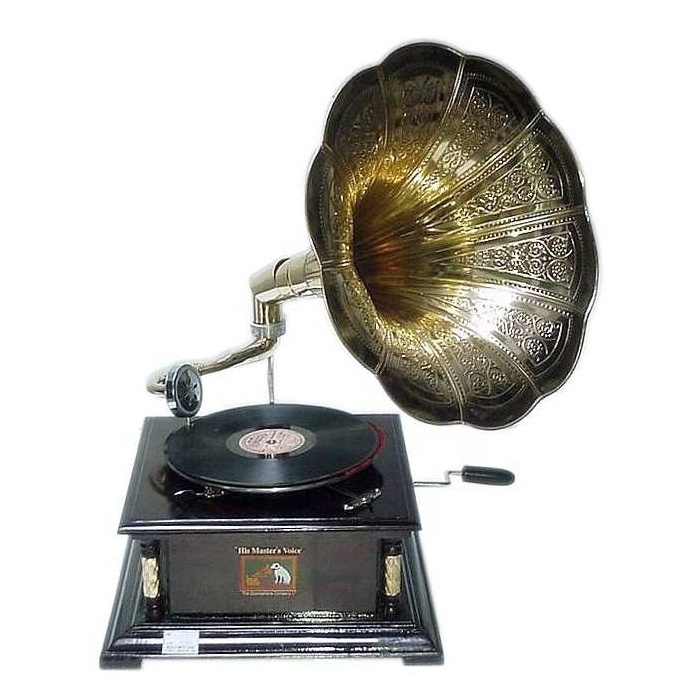 Factory supply Classic Wooden Radio Gramophone Luxury Retro Vinyl Phonograph Record Player Antique Gramophone