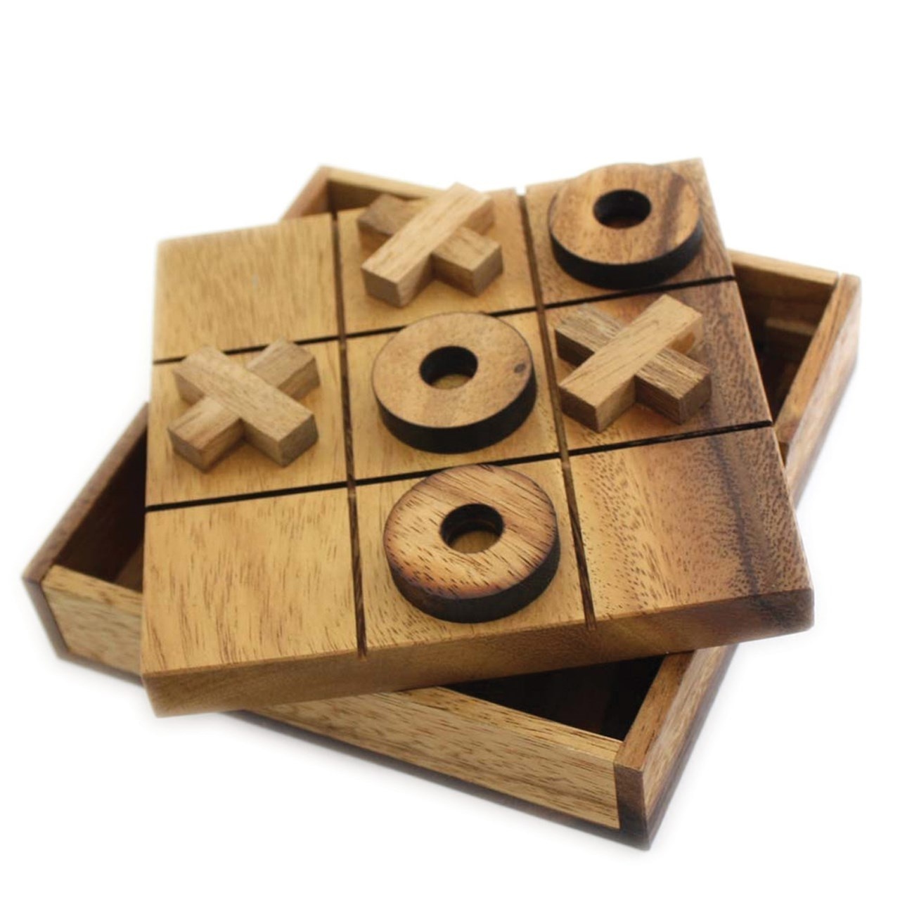 Handmade Tic Tac Toe Wooden Board Game Table Toy High Quality Wooden Top Standard Product Unique Design Home Decorative Item