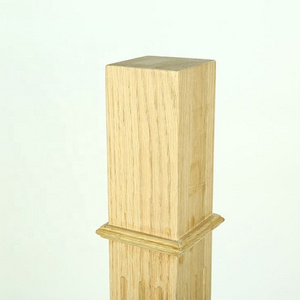 High Quality Red Oak Wood Staircase Newel Post