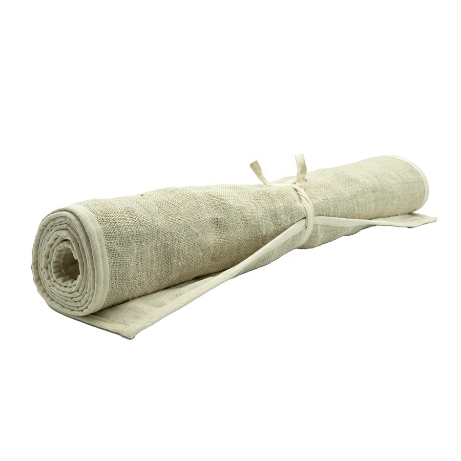 Hemp Yoga Meditation Mat Mat Natural Yoga Mat+rip-free Border+hypoallergenic Materials+2 Ply+ecological+handmade in Nepal 4mm NP