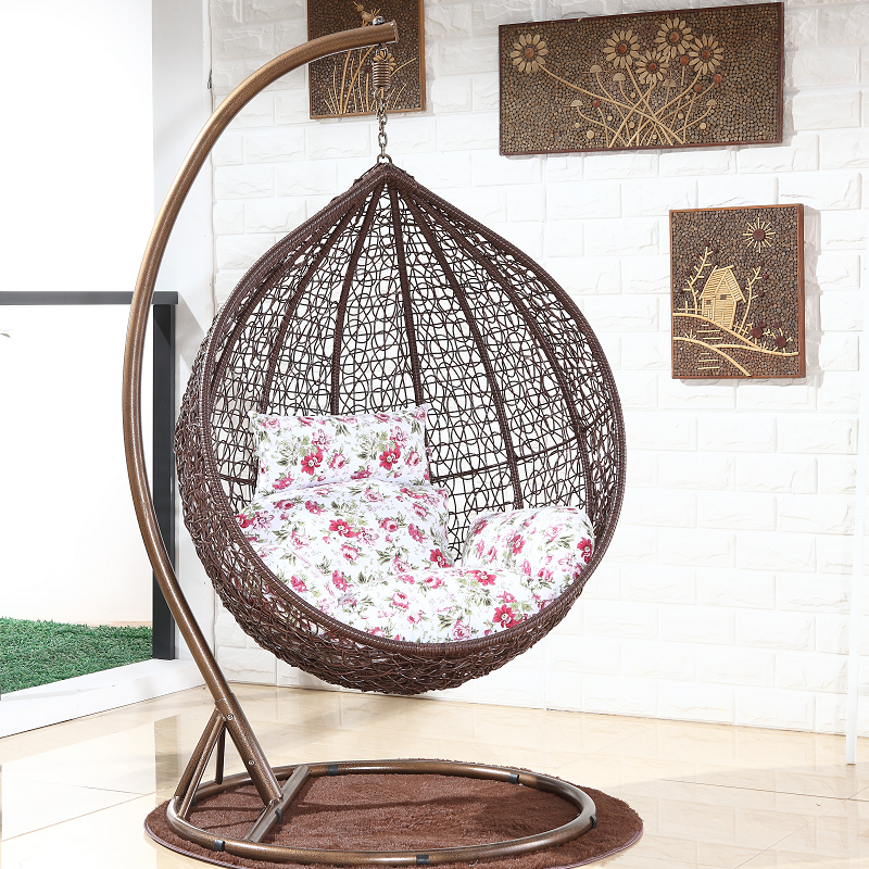 Outdoor metal double art decor round hammock chair swing away bar stool metal swing with wooden seat foldable metal bar