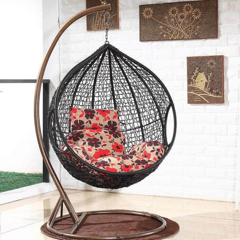 Outdoor metal double art decor round hammock chair swing away bar stool metal swing with wooden seat foldable metal bar