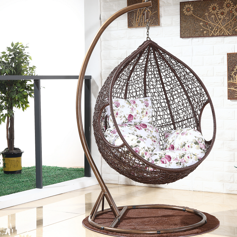 Outdoor metal double art decor round hammock chair swing away bar stool metal swing with wooden seat foldable metal bar