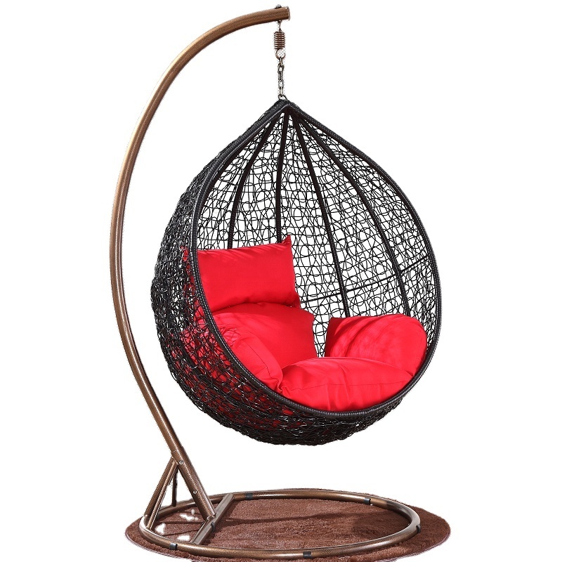 swing chair with canopy hammock chair wicker hanging rope patio outdoor furniture Egg Bamboo swing basket Chair For Bedroom