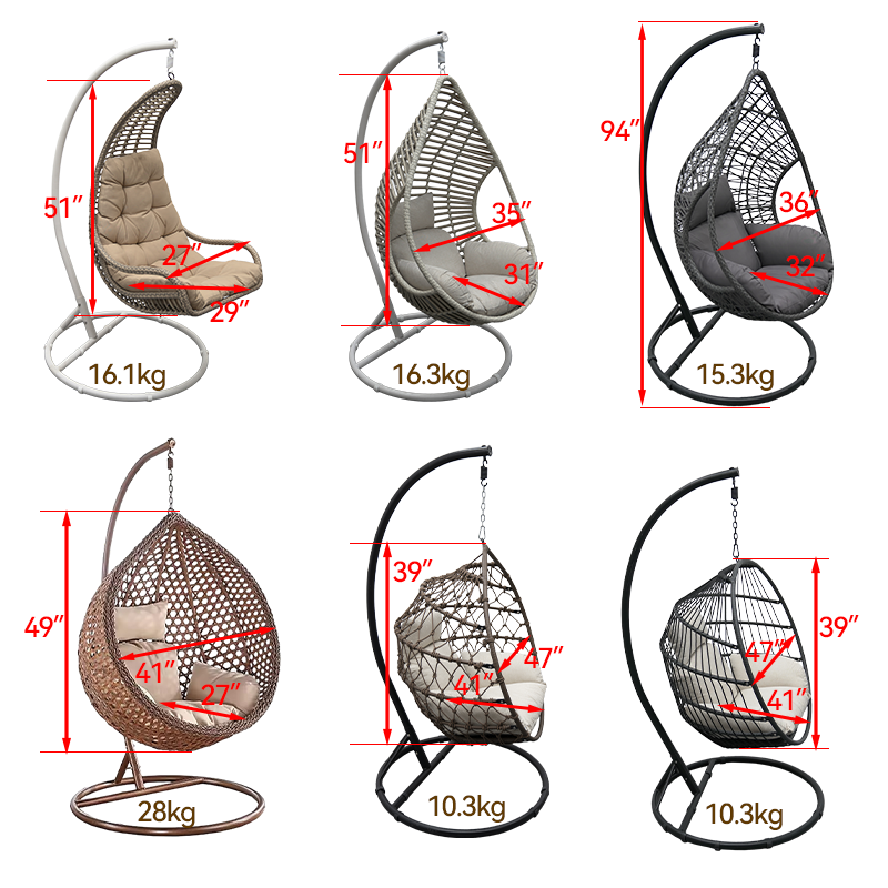 Outdoor metal swing decor round hammock chair swing away bar stool metal swing for playground