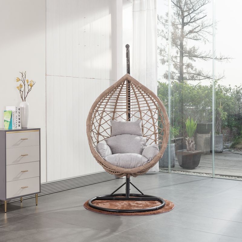 luxury patio furniturelarg swing hammock chair swing with foldable metal bar baby hammock swing