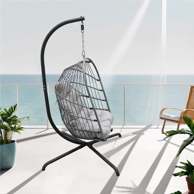 Outdoor metal swing decor round hammock chair swing away bar stool metal swing for playground