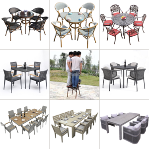 frame aluminium sets of chairs patio set ready to ship restaurant furniture terrace luxury garden outdoor chair with table