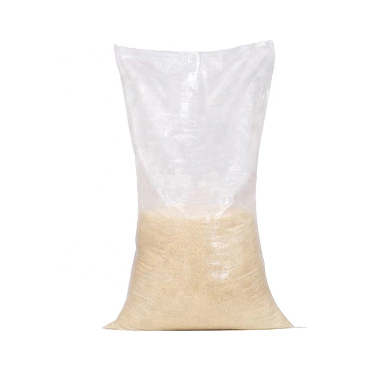 empty printed lamination 25kg transparent bag 50kg pp woven sacks of rice