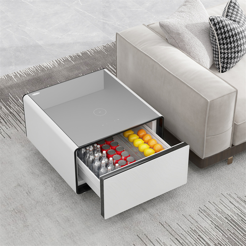 Home Furniture For Mini Fridge Sofa Side Cabinet TB65 Coffee Tables Refrigerator with Wireless Charging Smart Coffee Table