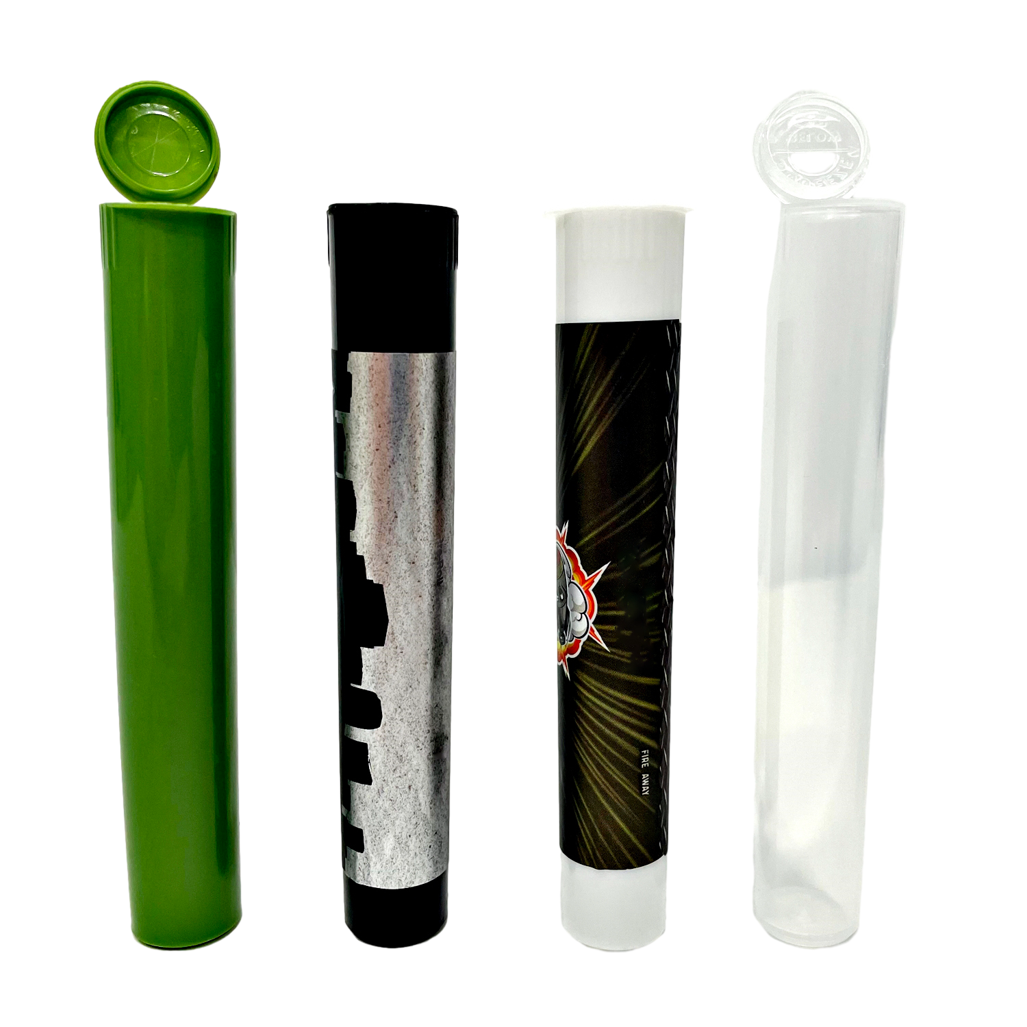 Multi Color 90mm 98mm 109mm 116mm 120mm Custom Child Resistant Pp Plastic Tobacco Cigar Roll Packaging Pack Pop Top Tubes