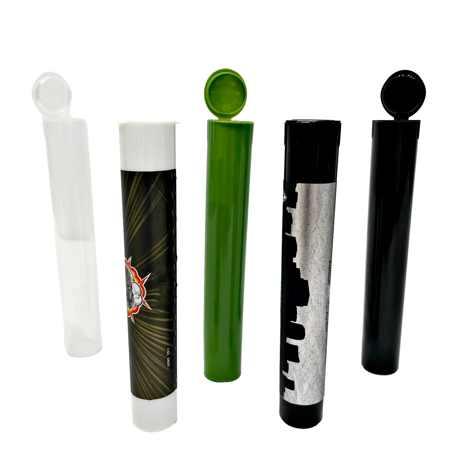 Multi Color 90mm 98mm 109mm 116mm 120mm Custom Child Resistant Pp Plastic Tobacco Cigar Roll Packaging Pack Pop Top Tubes