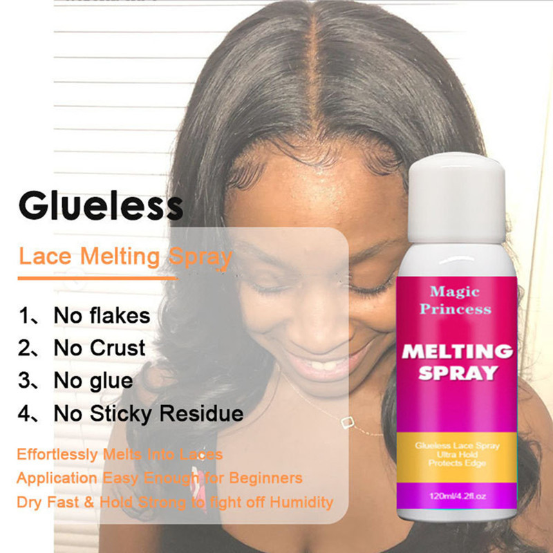 120ml Private Label Quick Dry Hair Temporary Extreme Hold HD Wig Lace Adhesive Glue Holding Melting Spray Bossy Lace Grip