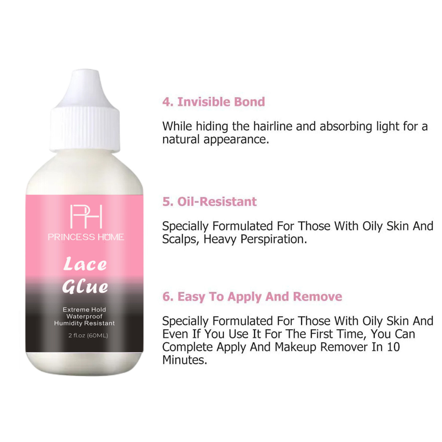 60ml White Bonding Glue For Tape Hair Glue Perfect Hold Hair Bonding glue Hair Adhesives Accessory For Lace Wig